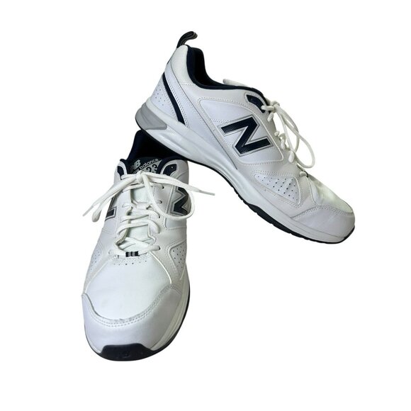 New Balance 623 Sneakers Men’s Sz 14 MX623WN3 White Navy Blue Lace Up - Picture 1 of 13